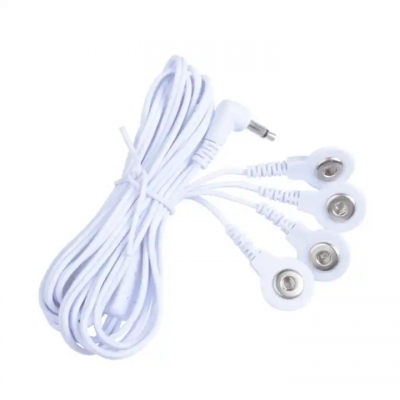 TENS Unit Therapy Device Accessory Replacement 4 Snaps Lead Wires Work With TENS/EMS Machine Electrode Cables